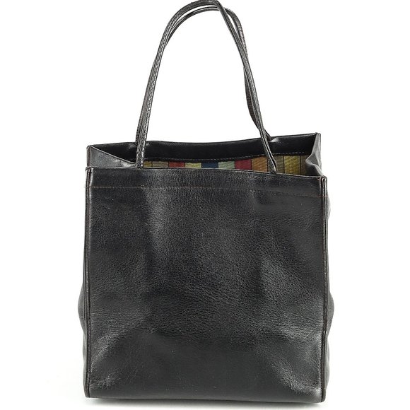 Coach Handbags - Vintage 1960s COACH Bonnie Cashin Black Lunch Bag Purse w/ Early Mexican Stripe